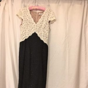 Calvin Klein formal black tie dress